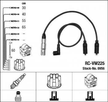 RCVW225 Комплект высоковольтных проводов NGK подбор по vin на Brocar