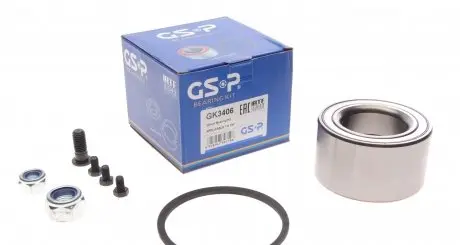 GK3406 Підшипник маточини (передньої) VW T4 90-03 (45x80x45) (к-кт) GSP підбір по vin на Brocar
