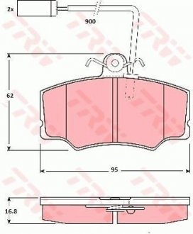 GDB1045 Тормозные колодки дисковые ALFA ROMEO 33 TRW подбор по vin на Brocar