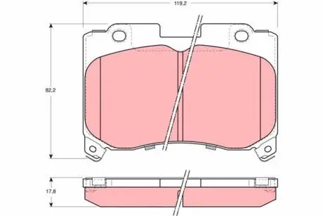 GDB3106 Гальмівні колодки, дискове гальмо (набір) TRW підбір по vin на Brocar