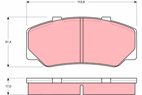 GDB329 Колодки гальмівні дискові, комплект TRW підбір по vin на Brocar