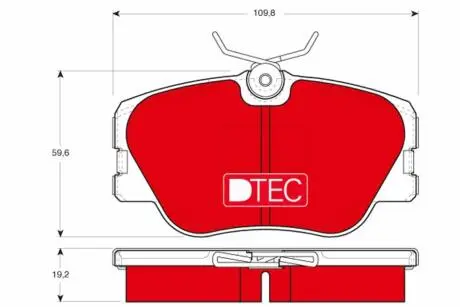 GDB818DTE Комплект гальмівних колодок, дискове гальмо GDB818DTE TRW TRW підбір по vin на Brocar