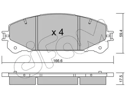 8229380 Комплект тормозных колодок CIFAM подбор по vin на Brocar