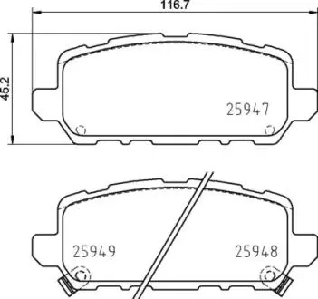 P28090 Колодки гальмівні дискові BREMBO підбір по vin на Brocar