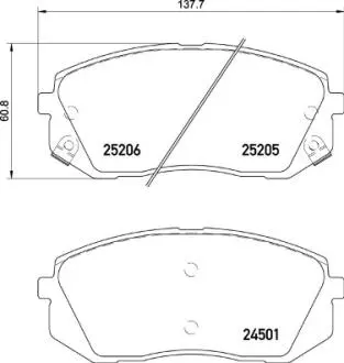 P30093 Гальмівні колодки дискові BREMBO підбір по vin на Brocar