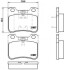 Гальмівні колодки, дискове гальмо (набір) P61059