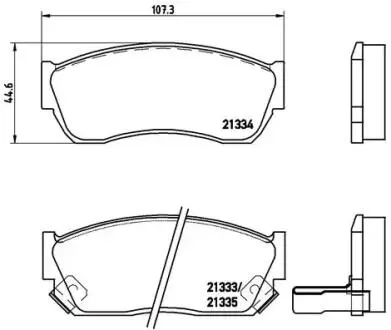 P79005 Гальмівні колодки, дискове гальмо (набір) BREMBO підбір по vin на Brocar