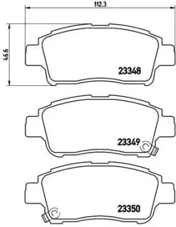 P83050 Гальмівні колодки, дискове гальмо (набір) BREMBO підбір по vin на Brocar