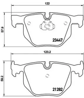 P06029 Гальмівні колодки, дискове гальмо (набір) BREMBO підбір по vin на Brocar