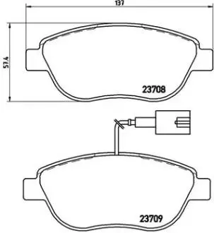P23137 Колодки тормозные дисковые, к-кт. BREMBO подбор по vin на Brocar