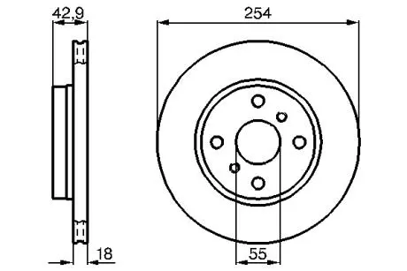 0986478585 Тормозной диск TOYOTA Paseo,Sera 1,5 88-99 BOSCH підбір по vin на Brocar