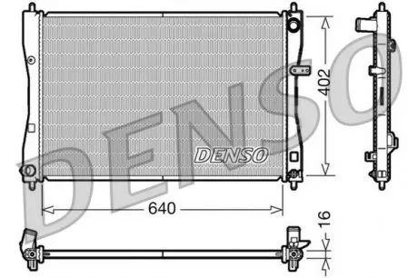 DRM45009 Радіатор, охолодження двигуна DENSO підбір по vin на Brocar