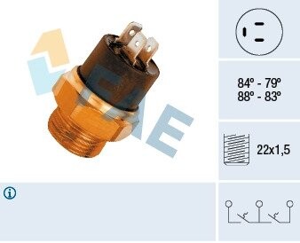 37810 Термовимикач, вентилятор радіатора FAE підбір по vin на Brocar