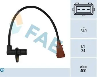 79033 Датчик положення колінвалу Citroen Jumper 2.0 94-02/Berlingo 1.8/1.9D 97- FAE підбір по vin на Brocar