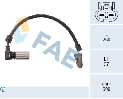 79086 Датчик частоты вращения, управление двигателем FAE підбір по vin на Brocar