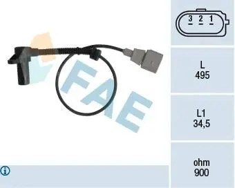 79311 Датчик колінчастого вала FAE підбір по vin на Brocar