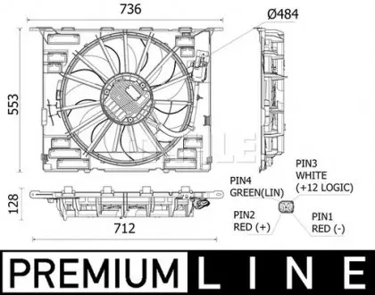 CFF535000P Вентилятор, система охолодження двигуна MAHLE / KNECHT підбір по vin на Brocar
