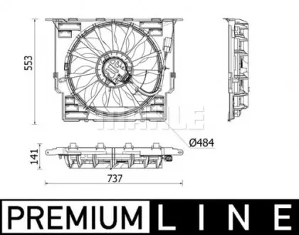 CFF543000P Вентилятор, система охолодження двигуна MAHLE / KNECHT підбір по vin на Brocar