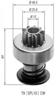 AMB0023 Бендикс (z=9) OPEL 1,0-1,3 79-94 SEAT 1,2/1,4 81-84 [940113020023] MAGNETI MARELLI підбір по vin на Brocar