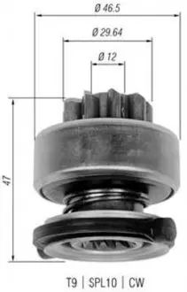 AMB0335 MAGNETI MARELLI Бендикс (z=9) TOYOTA 1,6/1,8: Avensis, Carina, Corolla 1,3 [940113020335] MAGNETI MARELLI підбір по vin на Brocar