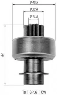 AMB0336 Бендикс стартера MAGNETI MARELLI підбір по vin на Brocar