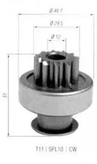 AMB0450 Бендикс FIAT Fiorino 1.7TD 93- MAGNETI MARELLI підбір по vin на Brocar