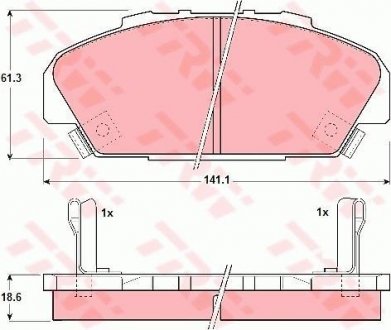 GDB1137 Комплект тормозных колодок, дисковый тормоз TRW подбор по vin на Brocar