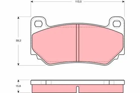 GDB1568 Комплект тормозных колодок, дисковый тормоз TRW підбір по vin на Brocar