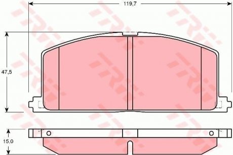 GDB3184 Комплект тормозных колодок, дисковый тормоз TRW підбір по vin на Brocar