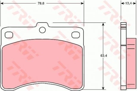 GDB736 Гальмівні колодки, дискове гальмо (набір) TRW підбір по vin на Brocar