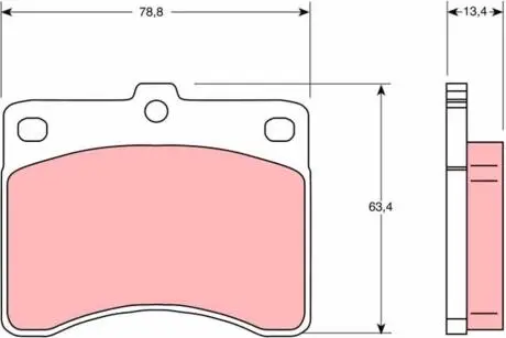 GDB736 Комплект тормозных колодок, дисковый тормоз TRW підбір по vin на Brocar