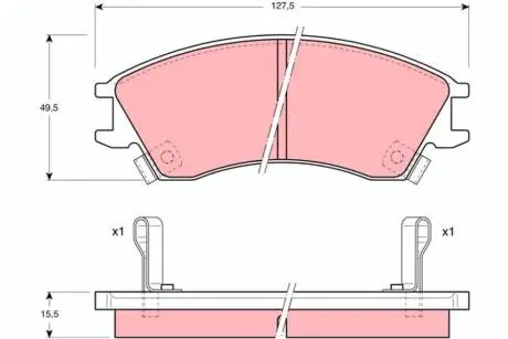 GDB992 Комплект тормозных колодок, дисковый тормоз TRW подбор по vin на Brocar