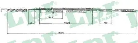 C0304B Тросик стояночного тормоза LPR подбор по vin на Brocar
