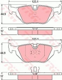 GDB1189 Гальмівні колодки, дискове гальмо (набір) TRW підбір по vin на Brocar