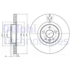 BG9077C Гальмівний диск DELPHI підбір по vin на Brocar