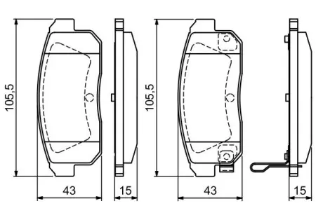 0986494223 Колодки гальмівні дискові, комплект BOSCH підбір по vin на Brocar
