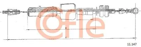 11147 Трос газу VECTRA 1.6-1.8 88-95 (760/535) COFLE підбір по vin на Brocar