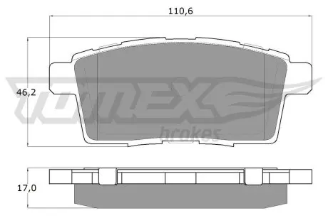1743 Гальмівні колодки дискові TOMEX підбір по vin на Brocar