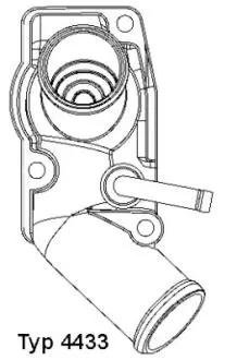 443392D Термостат Opel Astra G/Zafira A 2.0DTI/2.2DTI 99-11 (92°C) WAHLER підбір по vin на Brocar