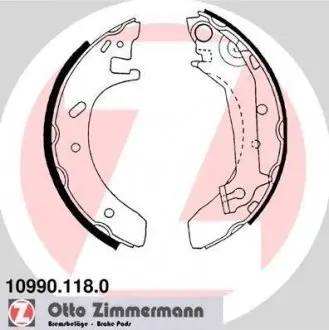 109901180 Комплект тормозных колодок ZIMMERMANN подбор по vin на Brocar