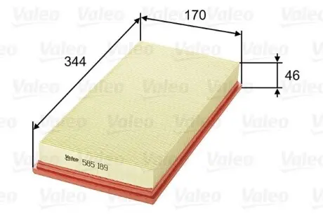 585189 Фільтр повітряний VALEO підбір по vin на Brocar