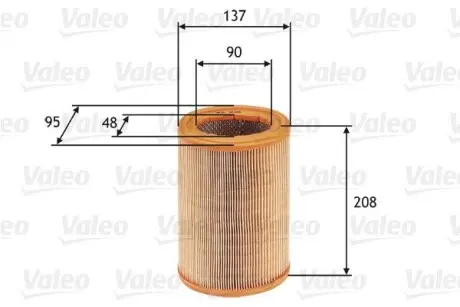 585608 Воздушный фильтр VALEO подбор по vin на Brocar
