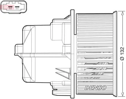 DEA33002 Dmuchawa FREELANDER II/ S60 II... DENSO підбір по vin на Brocar