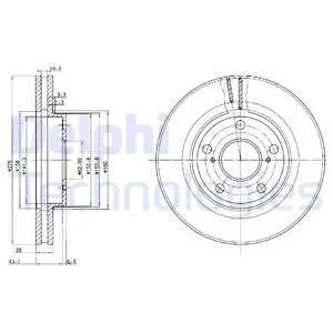 BG2782 Диск гальмівний DELPHI підбір по vin на Brocar
