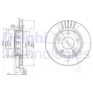 BG3785 Тормозной диск DELPHI підбір по vin на Brocar