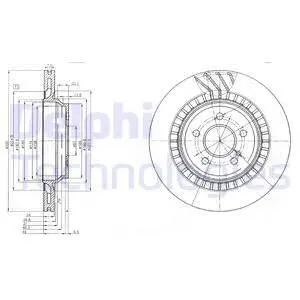 BG4144 Диск тормозной задний 320*24 W221 DELPHI підбір по vin на Brocar