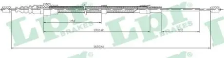 C0952B Тросик стоянкового гальма LPR підбір по vin на Brocar