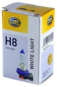 8GH223498141 Лампа H8 12V 35W PGJ 19-1 WHITE LIGHT 4200K HELLA підбір по vin на Brocar