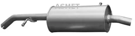 09071 Глушник вихлопних газів кінцевий ASMET підбір по vin на Brocar