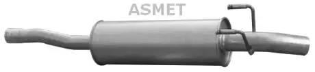 02054 Глушник вихлопних газів кінцевий ASMET підбір по vin на Brocar